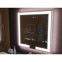 Зеркало с подсветкой лентой для ванной комнаты Новара 90x90 см